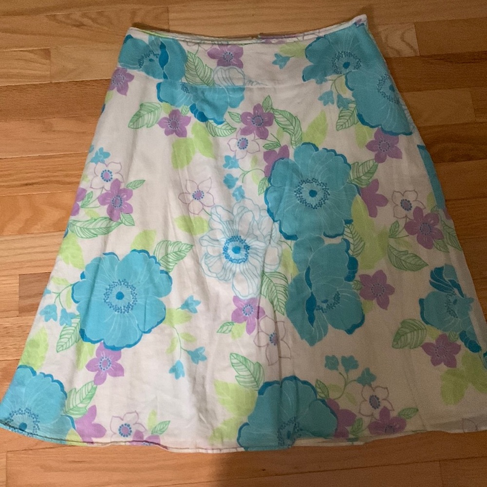 New York & Co floral a-line skirt
